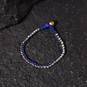 Blue - tribal odisha dokra threadwork bracelet 43