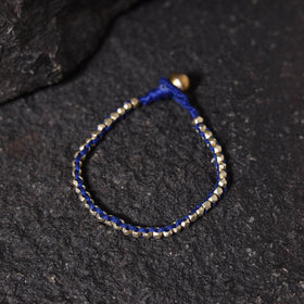Blue - tribal odisha dokra threadwork bracelet 43