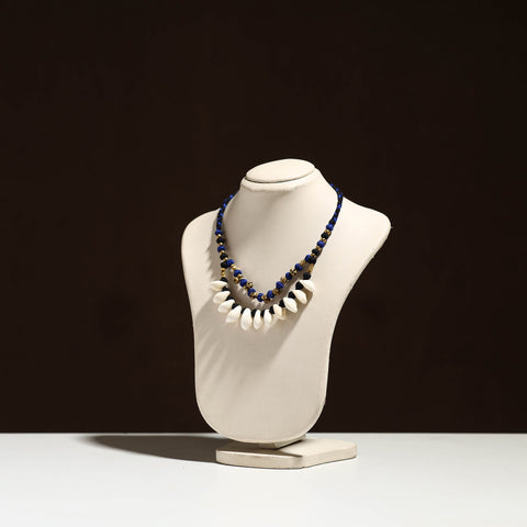 Blue - tribal odisha dokra threadwork handmade necklace 47