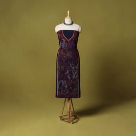 Blue - unstitched cotton bengal kantha handwork kurta