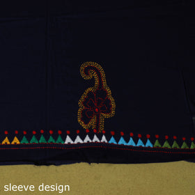 Blue - unstitched cotton bengal kantha handwork kurta