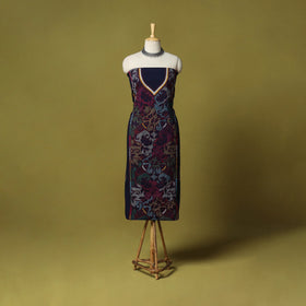 Blue - unstitched cotton bengal kantha handwork kurta