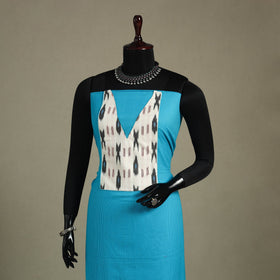 Blue Unstitched Plain Cotton Kurta Material