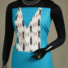 Blue Unstitched Plain Cotton Kurta Material