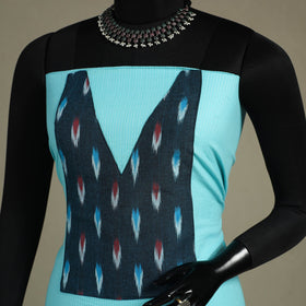 Blue Unstitched Plain Cotton Kurta Material