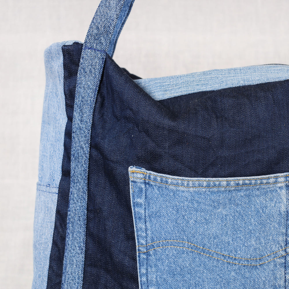 Blue Upcycled Handmade Denim Hand Bag
