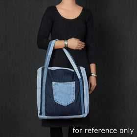 Blue Upcycled Handmade Denim Hand Bag