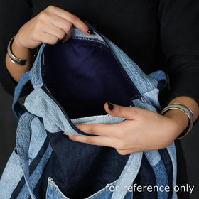 Blue Upcycled Handmade Denim Hand Bag
