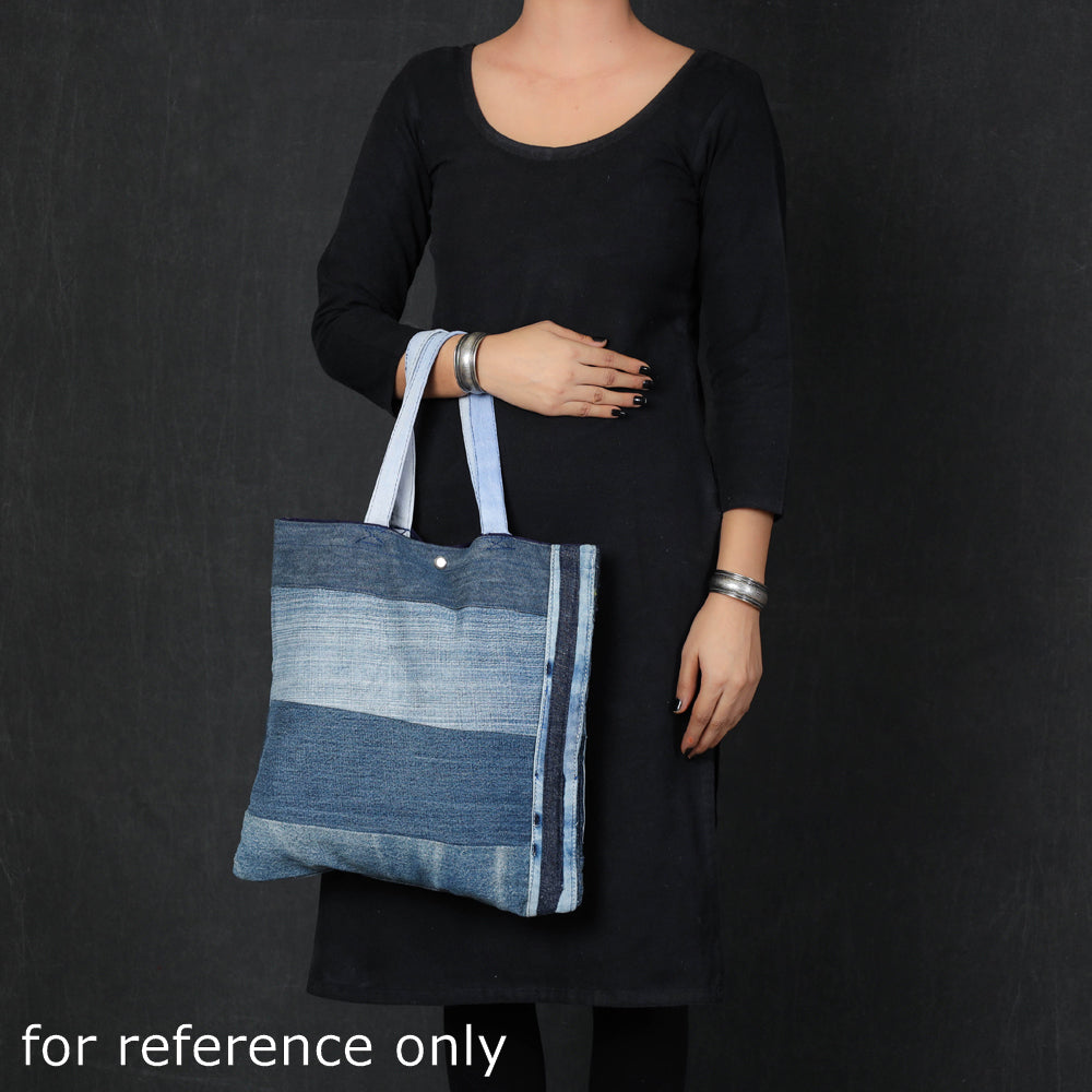 Blue Upcycled Handmade Denim Hand Bag