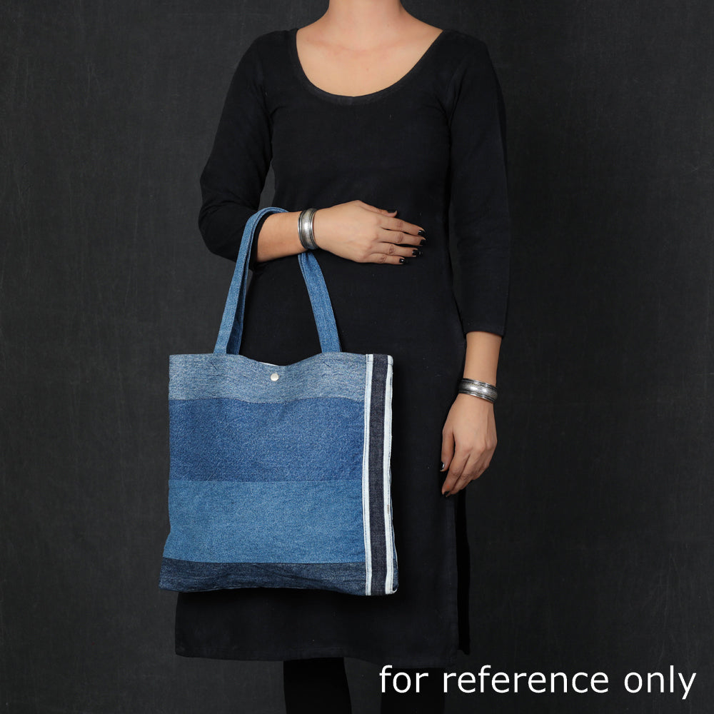 Blue Upcycled Handmade Denim Hand Bag