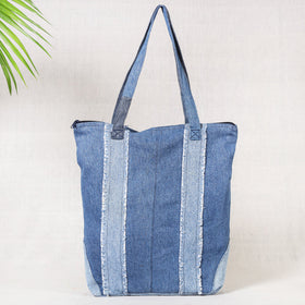 Blue Upcycled Handmade Denim Hand Bag
