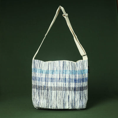 Blue Upcycled Weave Handmade Sling Bag