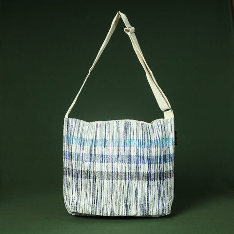 Blue Upcycled Weave Handmade Sling Bag