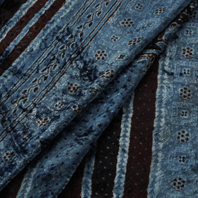 Velvet natural dyed hand fabric 04 - handcrafted