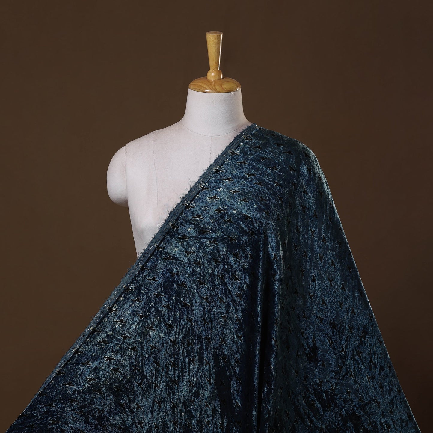 Velvet natural dyed hand fabric 13 - handcrafted