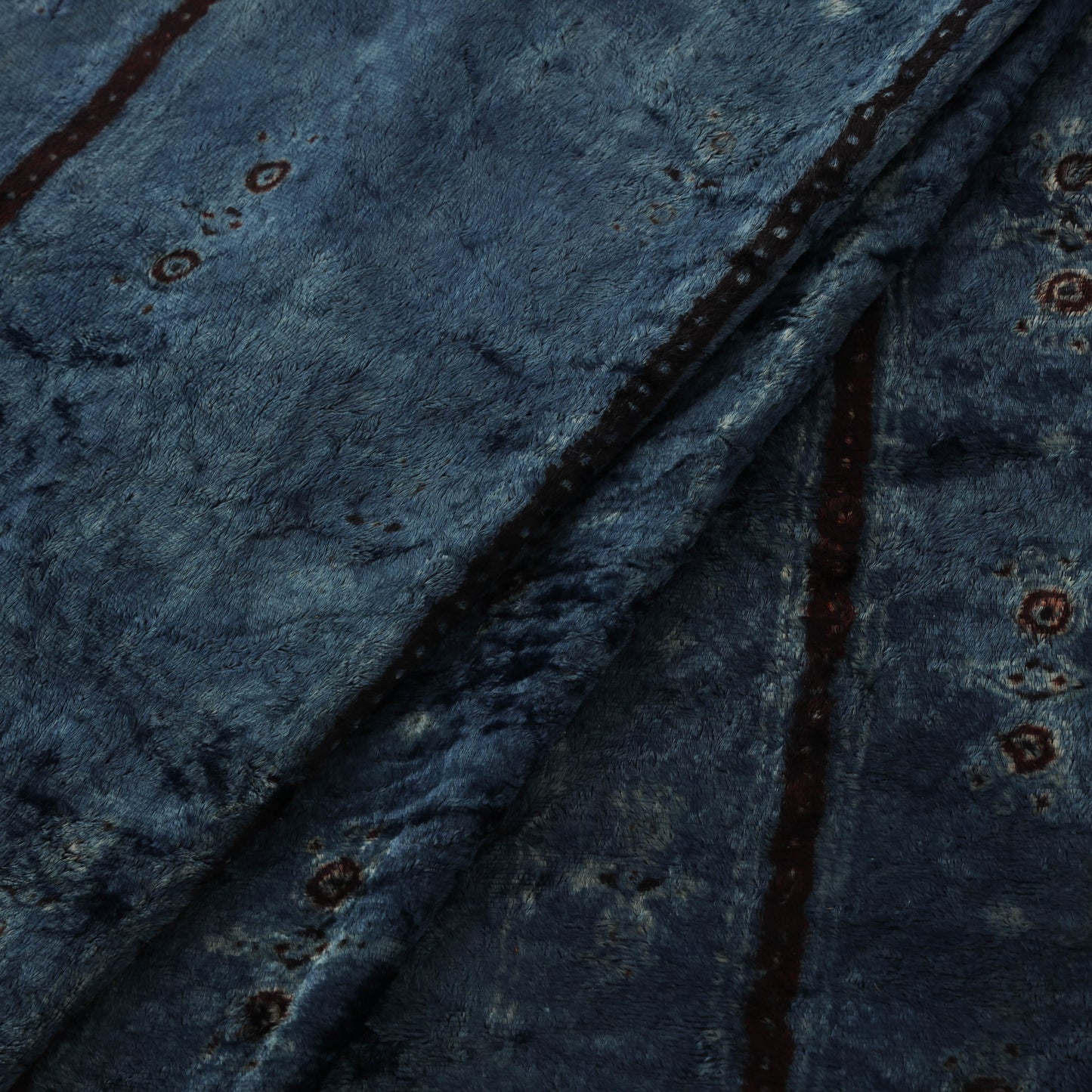 Velvet natural dyed hand fabric 23 - handcrafted