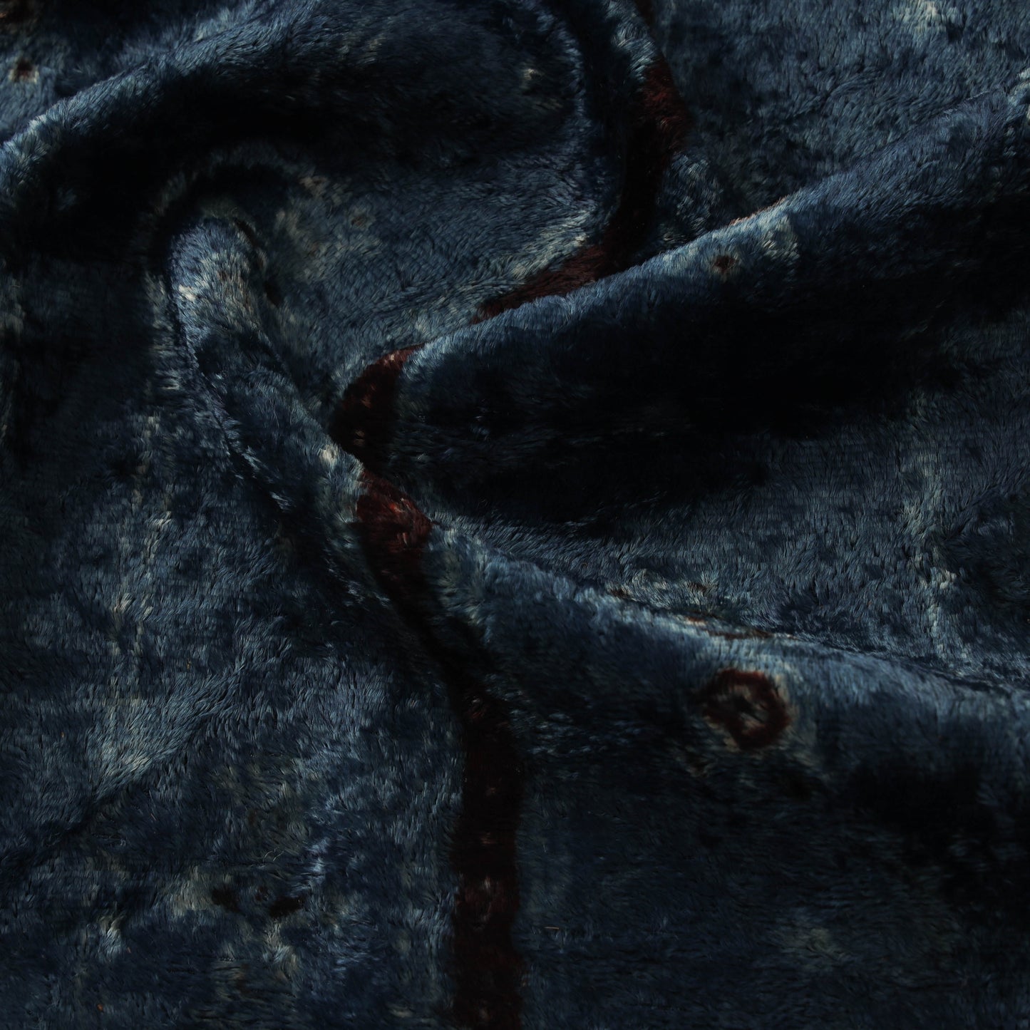 Velvet natural dyed hand fabric 23 - handcrafted