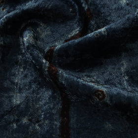Velvet natural dyed hand fabric 23 - handcrafted