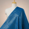 Blue - vidarbha handloom pure tussar ghicha silk fabric 01