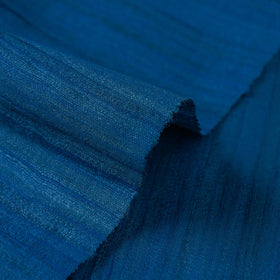 Blue - vidarbha handloom pure tussar ghicha silk fabric 01