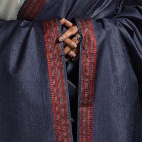 Buy Blue Vidarbha Tussar Cotton Handloom Dobby Border Dupatta