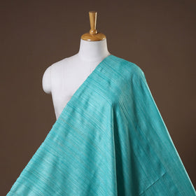 Blue - vidarbha tussar x ghicha silk handloom fabric 02
