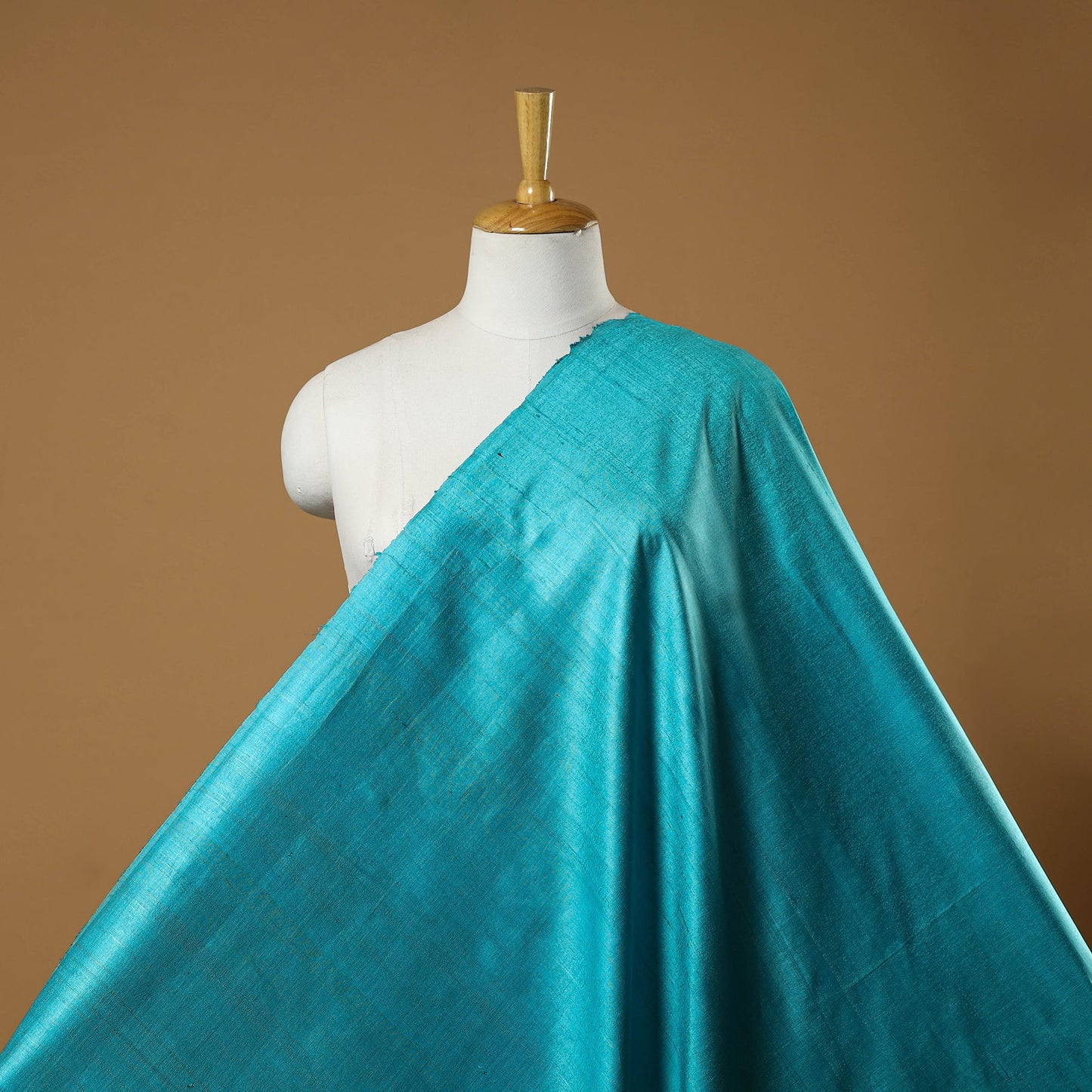 Blue - vidarbha tussar x ghicha silk handloom fabric 09