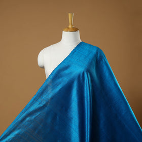 Blue - vidarbha tussar x ghicha silk handloom fabric 17
