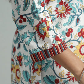 Buy Sanganeri Block Printed Cotton Kurta Online l iTokri.com