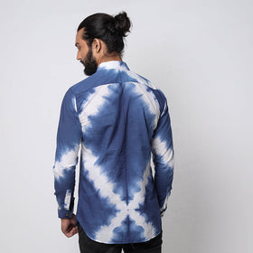 Buy Shibori Tie-Dye Cotton Men Full Sleeve Shirt Online at iTokri.com
