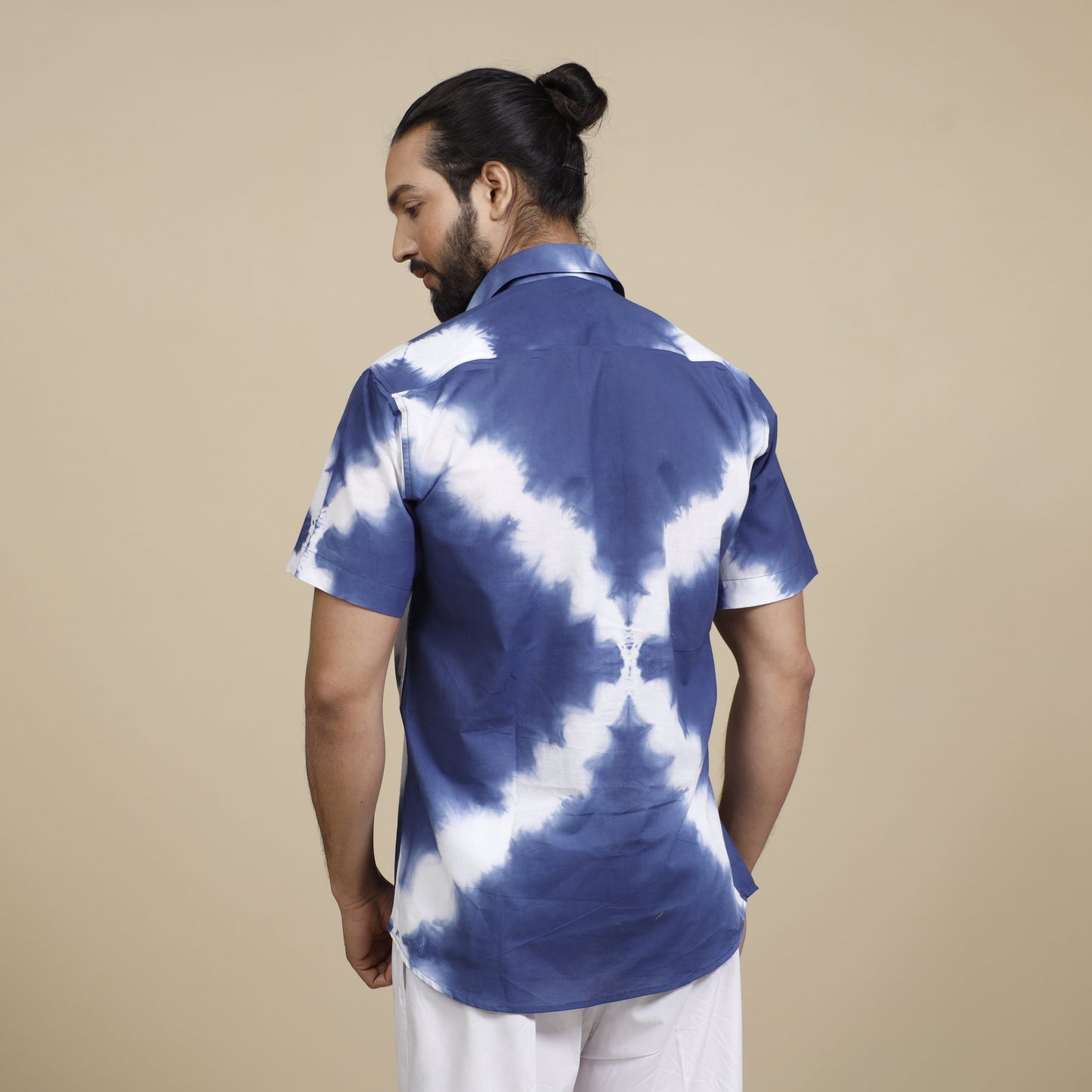 Bagru Dabu Block Printed Cotton Men Full Sleeve Shirt