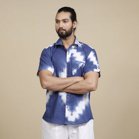 Bagru Dabu Block Printed Cotton Men Full Sleeve Shirt
