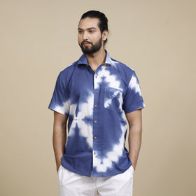 Bagru Dabu Block Printed Cotton Men Full Sleeve Shirt