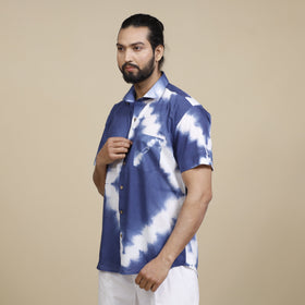 Bagru Dabu Block Printed Cotton Men Full Sleeve Shirt