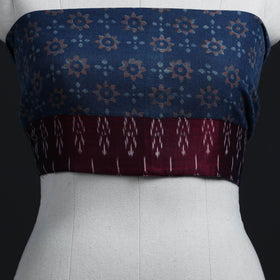 Blue - woollen akola blouse piece 25 - handcrafted