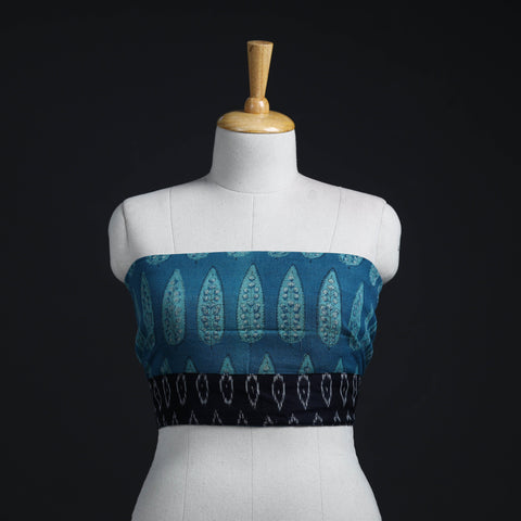 Blue - woollen akola blouse piece 26 - handcrafted