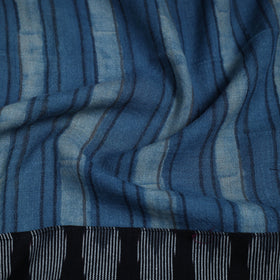 Buy Blue Block Print Woollen Akola Blouse Piece 