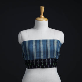 Blue - woollen akola blouse piece 29 - handcrafted