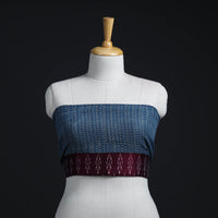 Buy Blue Block Print Woollen Akola Blouse Piece 