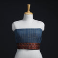 Blue - woollen akola blouse piece 33 - handcrafted