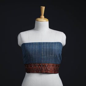 Blue - woollen akola blouse piece 33 - handcrafted