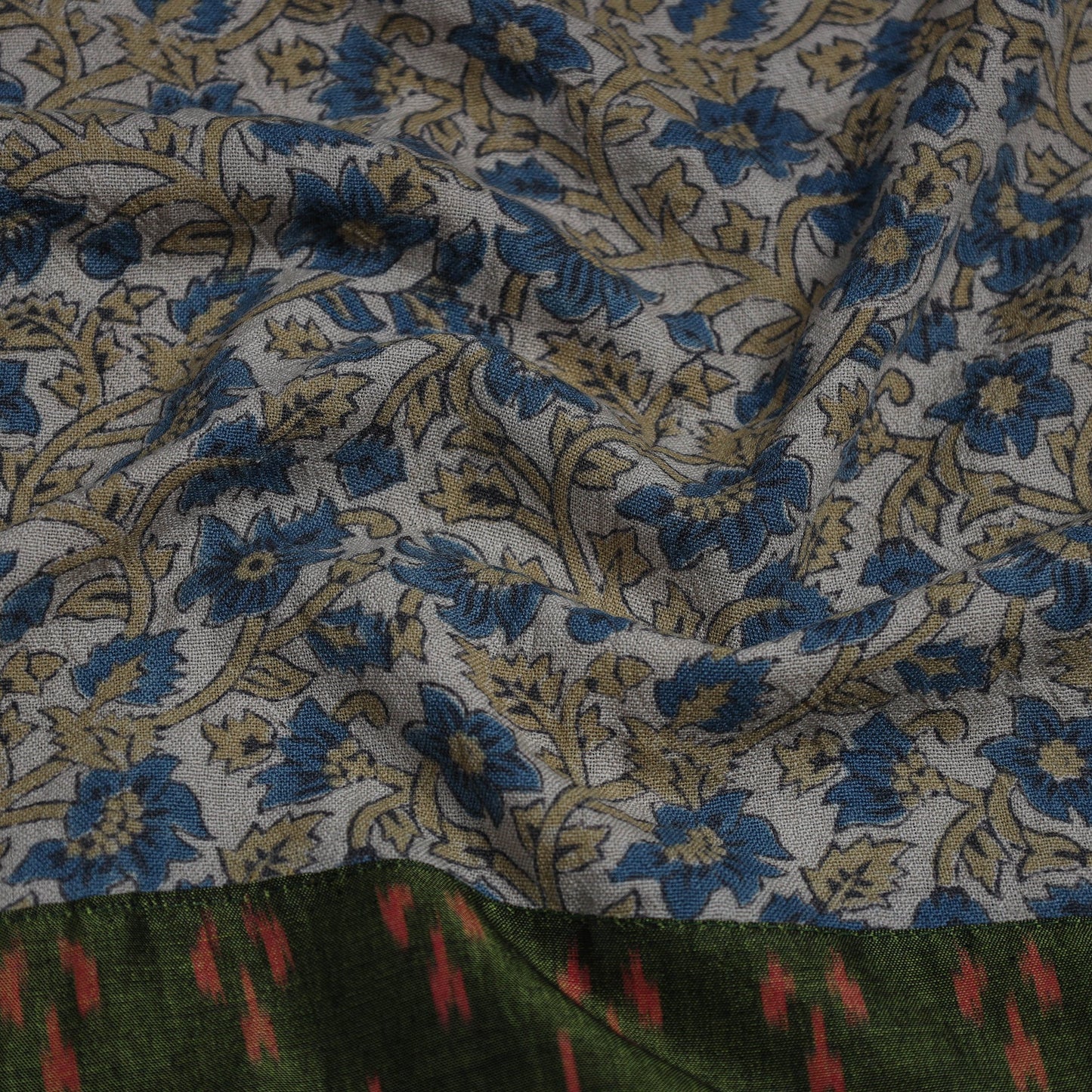 Blue - woollen blouse piece 65 - handcrafted