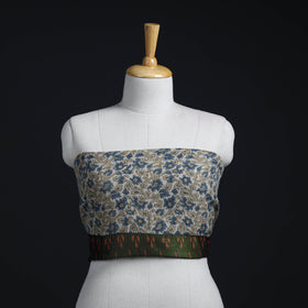 Blue - woollen blouse piece 65 - handcrafted