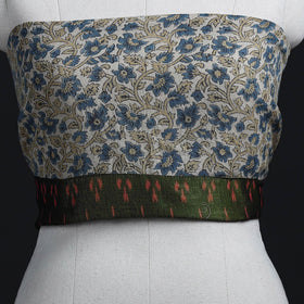 Blue - woollen blouse piece 65 - handcrafted