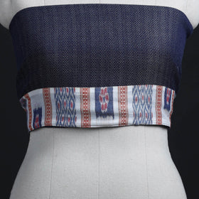 Blue - woollen plain blouse piece 06 - handcrafted