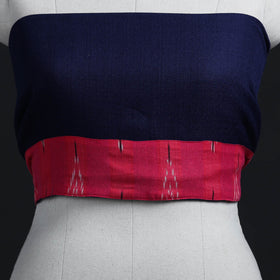 Blue - woollen plain blouse piece 12 - handcrafted