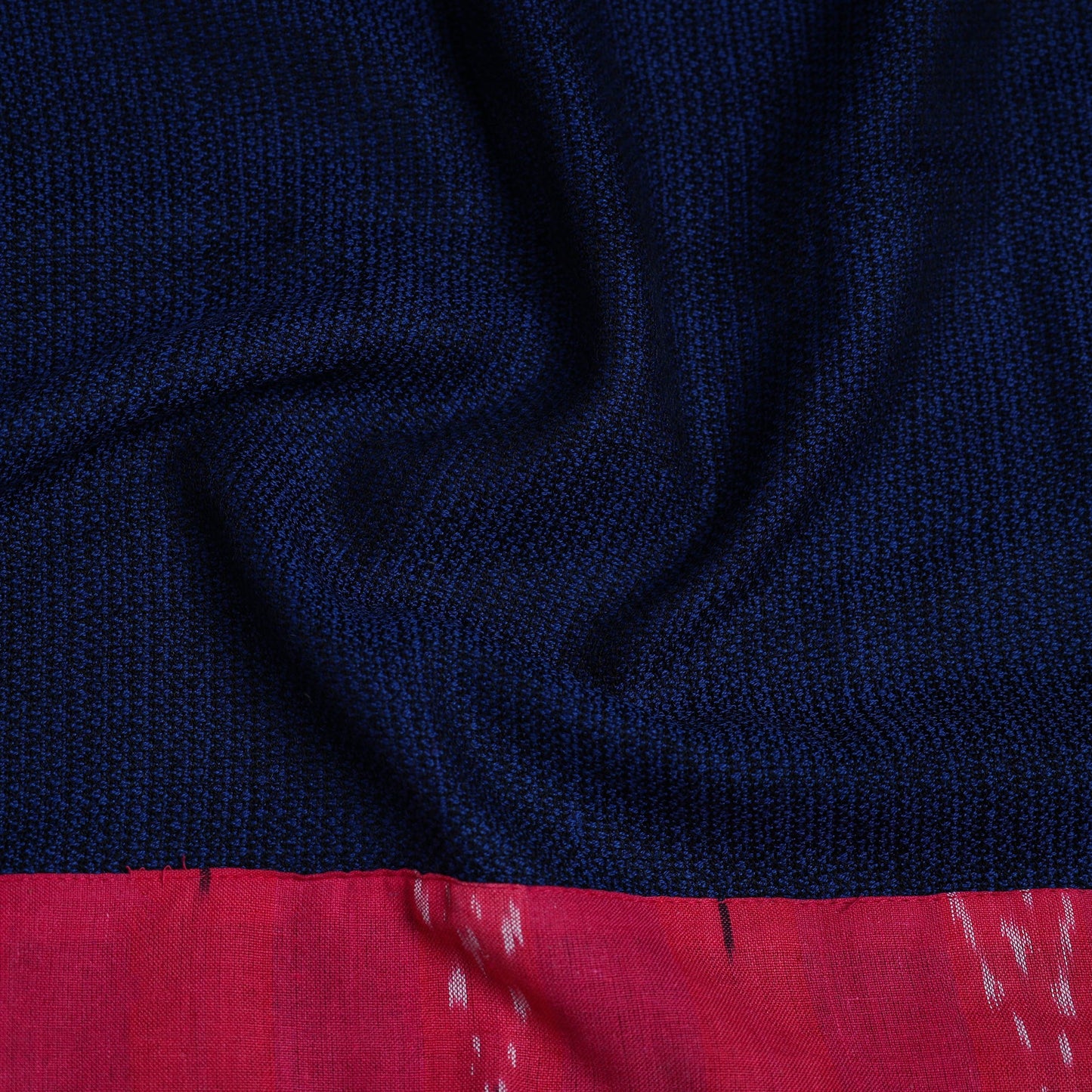 Blue - woollen plain blouse piece 19 - handcrafted