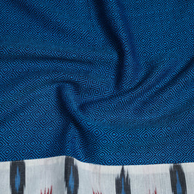 Blue - woollen plain blouse piece 20 - handcrafted