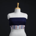 Blue - woollen plain blouse piece 21 - handcrafted