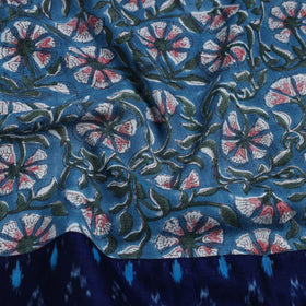 Blue - woollen sanganeri blouse piece 69 - handcrafted